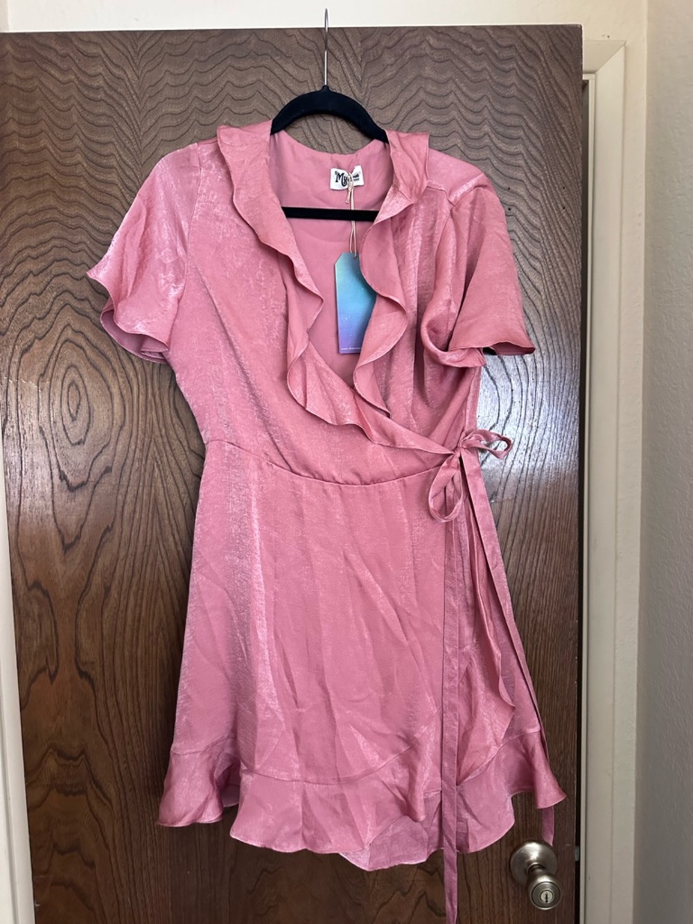 Pink Ruffle Wrap Dress - show me your mumu